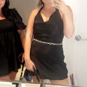 Black mini dress